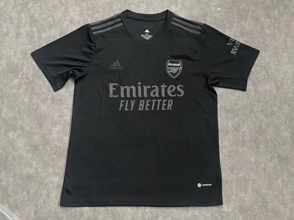 Ida Black Colour Emirates Arsenal Logo Branded Lycra Cotton Football Jersey 110210 03082023