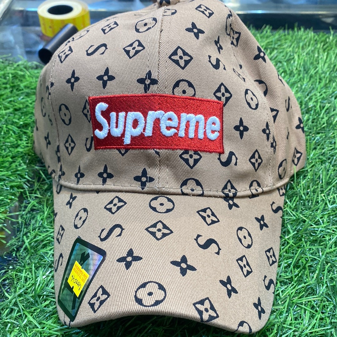 Beige Colour Sup Pus Printed Cap