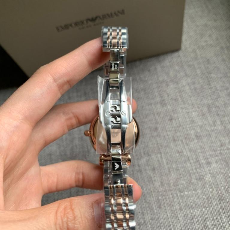 Mra Rose Gold Silver Chain White Dial Ladies Watch