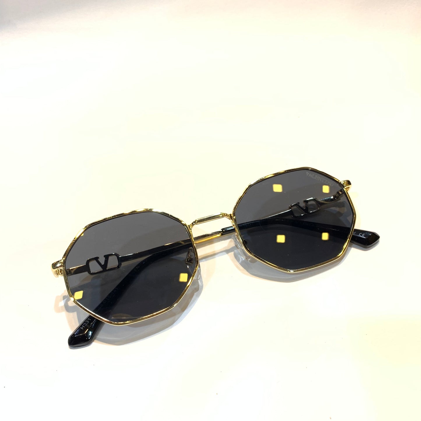 LAV Gold Frame Black Shade Unisex Branded Sunglasses H331 C3 58 15-141