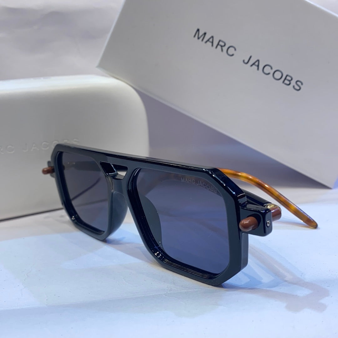 RAM Black Leopard Frame Black Shade Unisex Branded Sunglasses