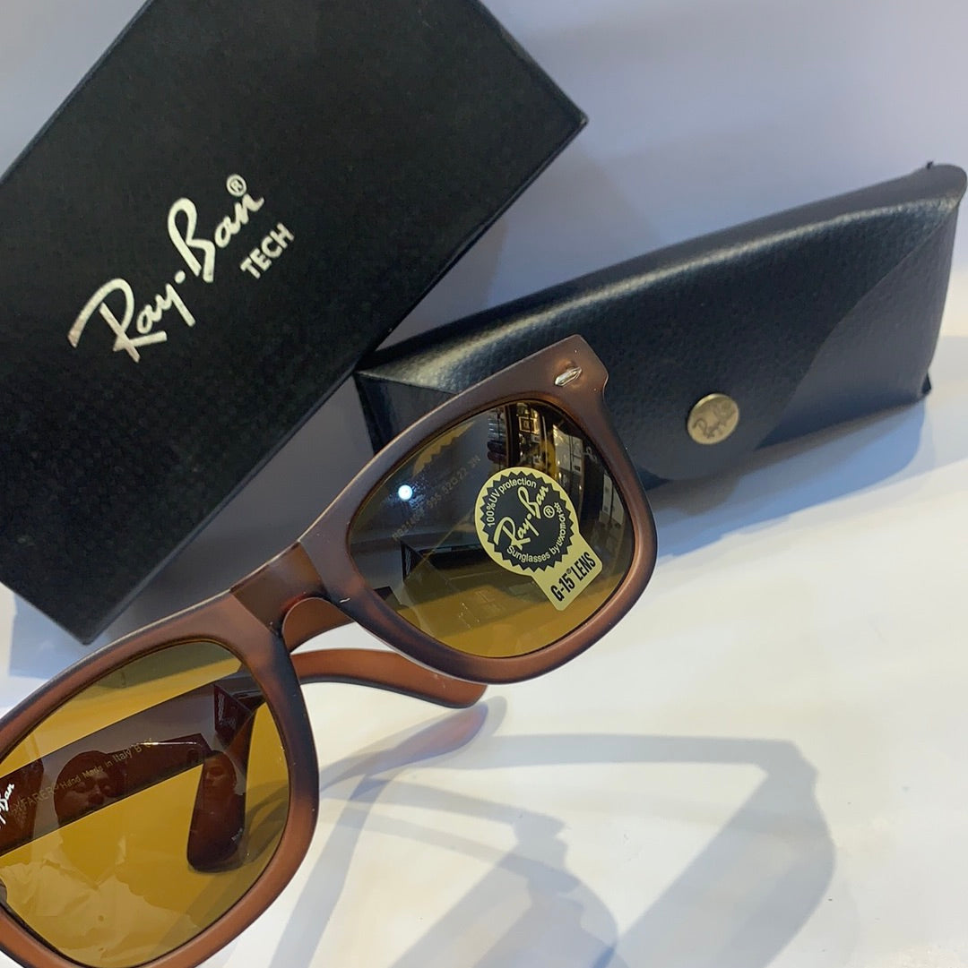 Matte Brown Finish Brown Shades Sunglasses 2140