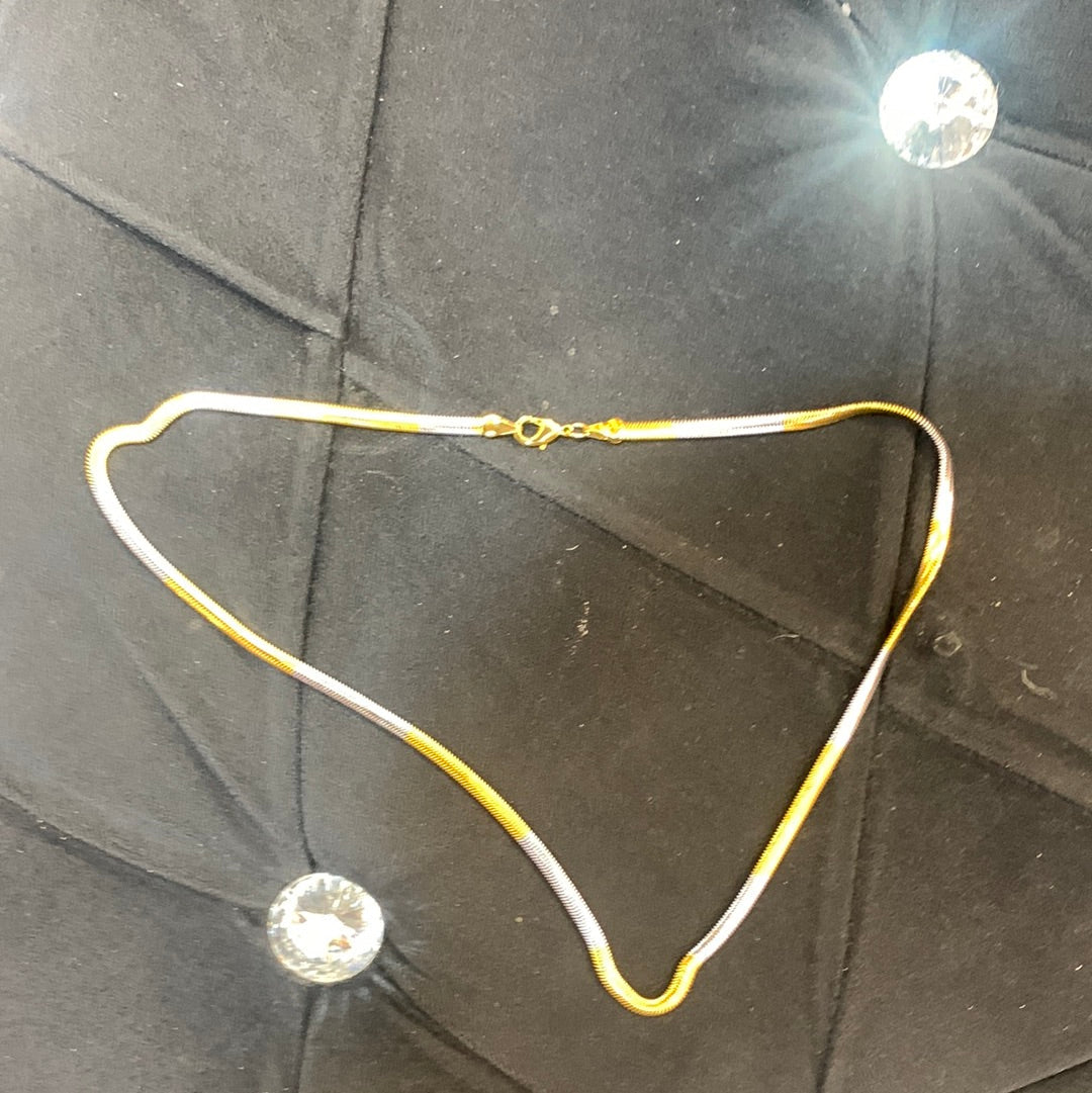 Gold Silver Premium Heavy Neck Chain 199961