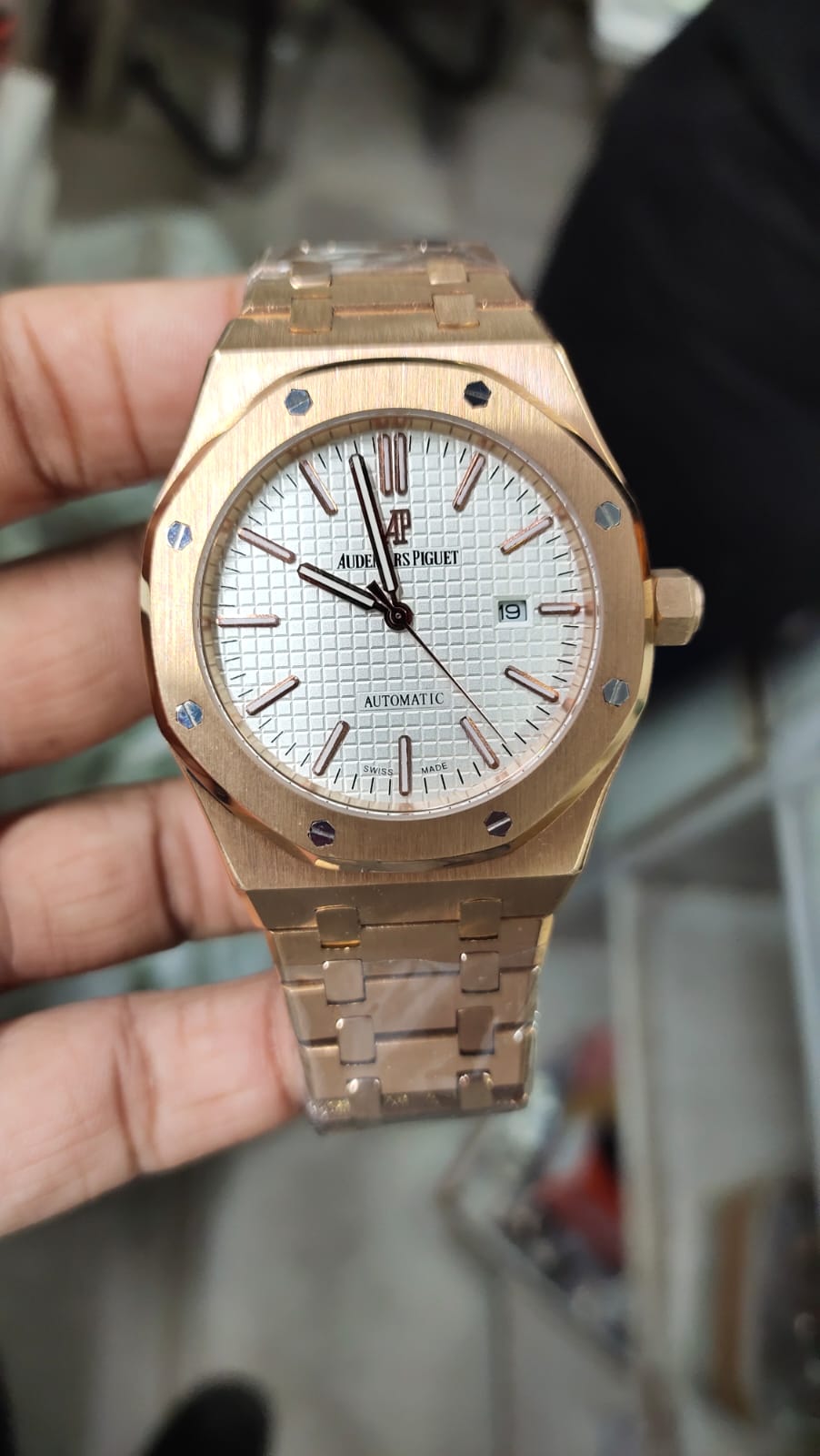 Ap Copper Chain White Dial Premium Quality Man Watch 400466