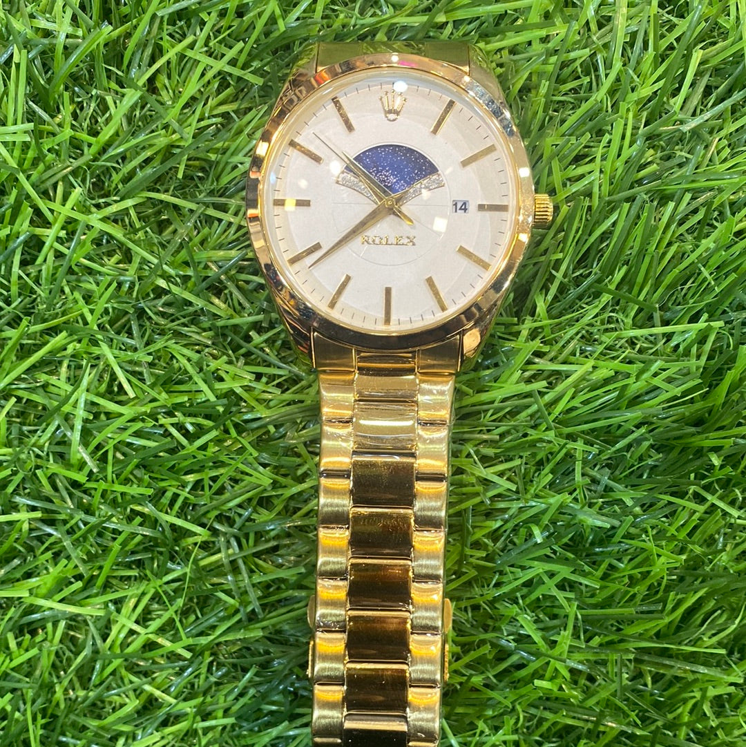 LOR Gold Chain White Dial 400426