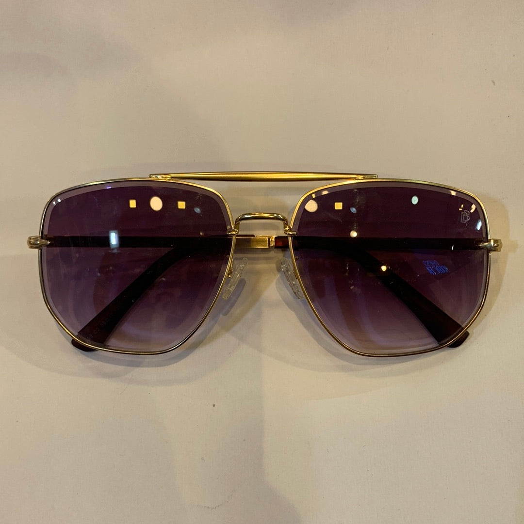 VAD Gold Frame Purple Shade Sunglass 1890 C2 58 17-148