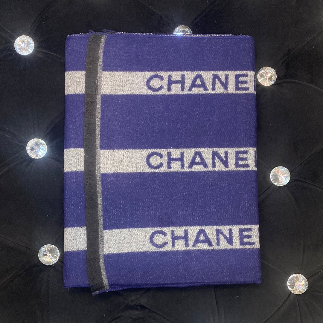 Cha Ahc Navy Blue Grey Colour With Blue AHC Logo Imported Muffler 49025