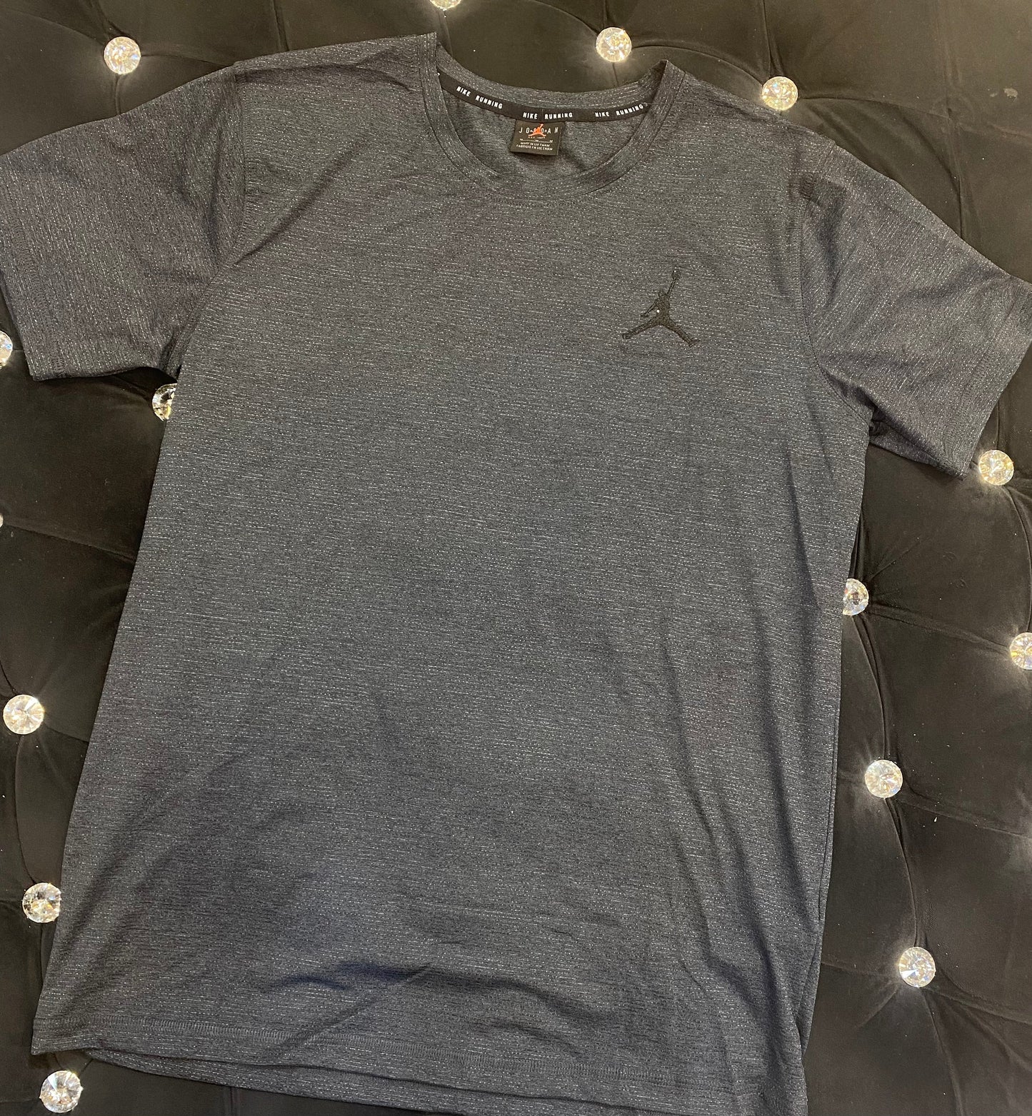 JOR ROJ Dark Grey Colour With Front Logo Print Dri Fit Sports TShirt 821309