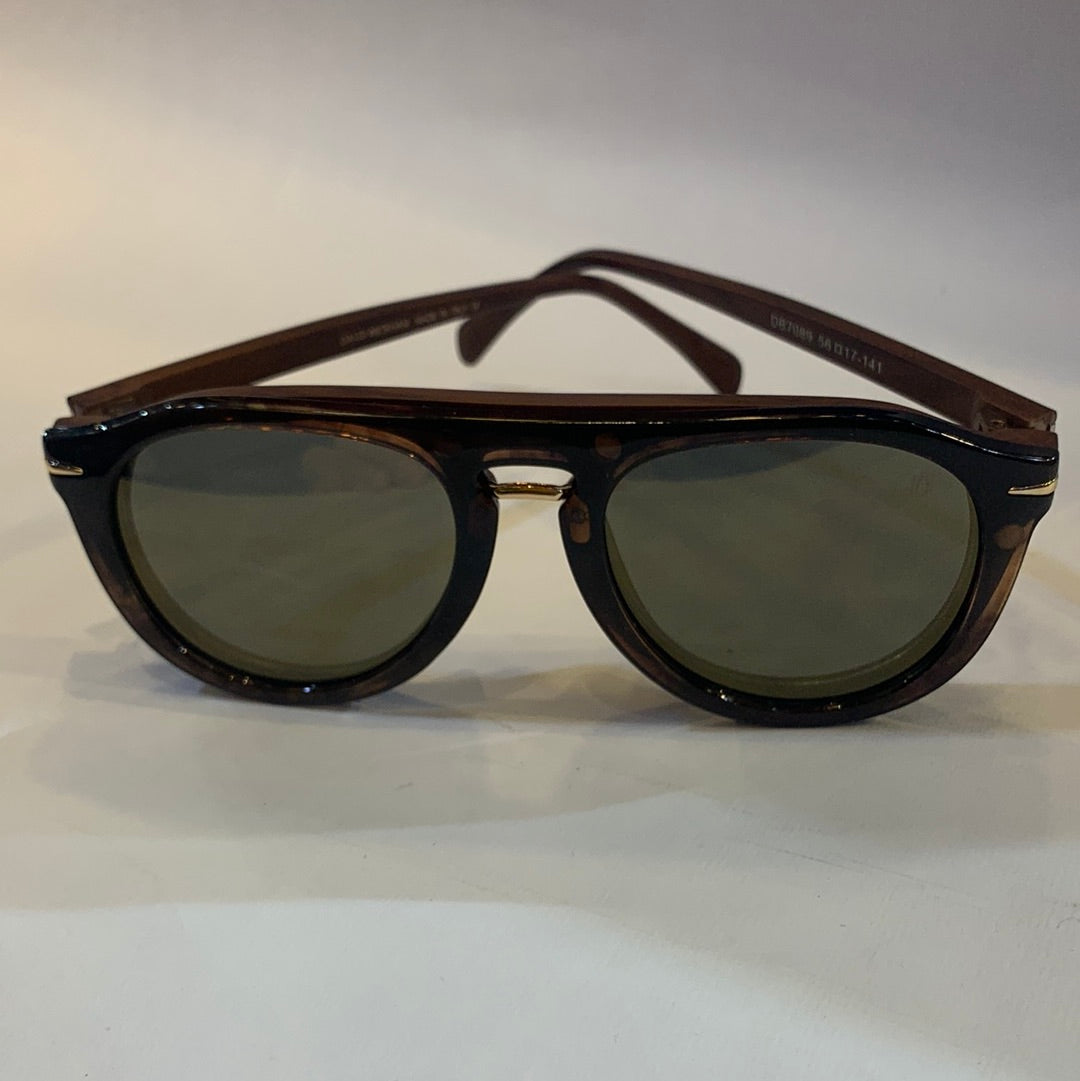 VAD Glossy matte Brown Magnetic Frame with Transi Shade Sunglass DB7089 56 17-141
