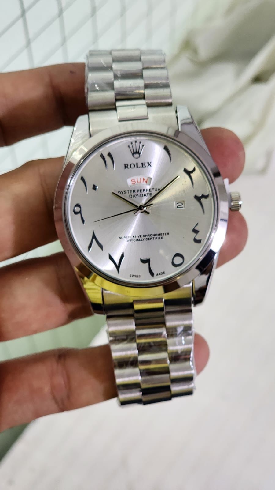 Lor Silver Chain White Dial Day Date Men Watch 901335