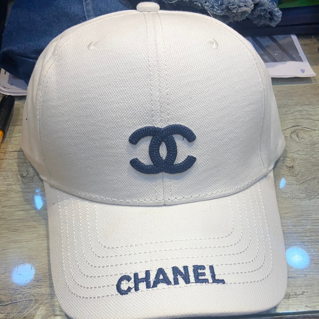 Ach White Cap Blue Embroidery 300166