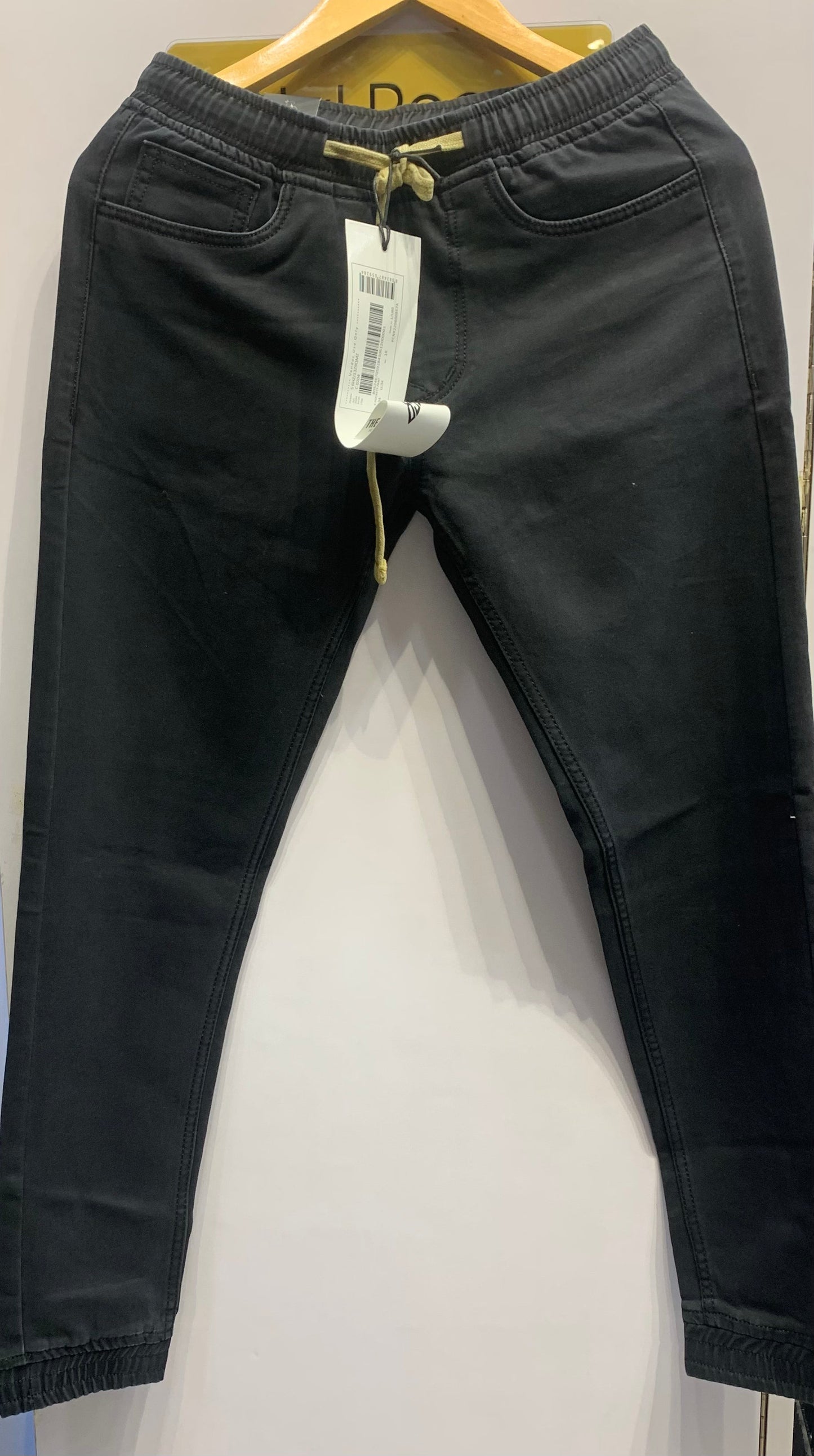 The Grey Black Black Colour With Plain Premium Quality Jogger 28091