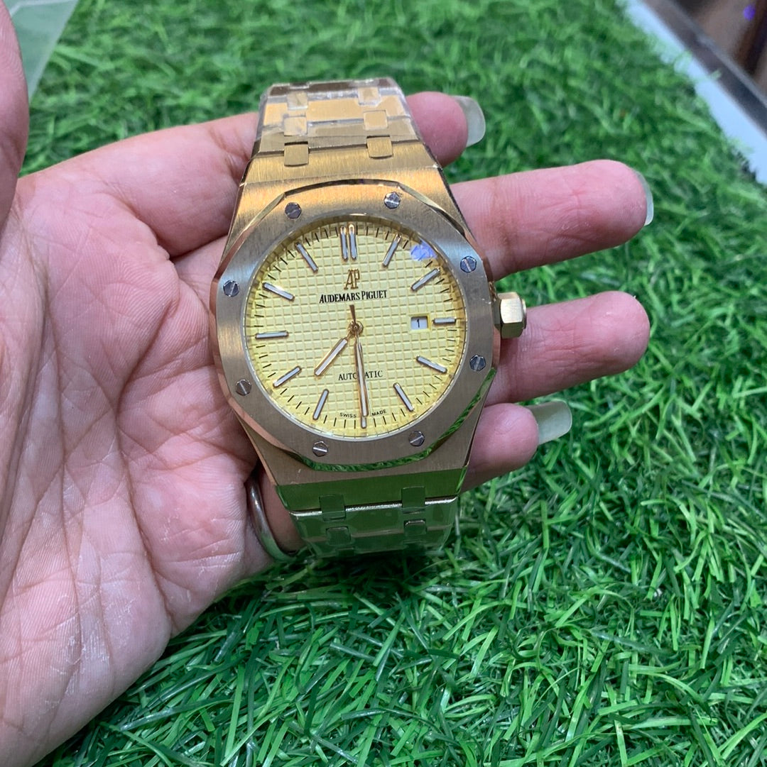 Ap Gold Chain Yellow Dial Heavy Men’s Watch