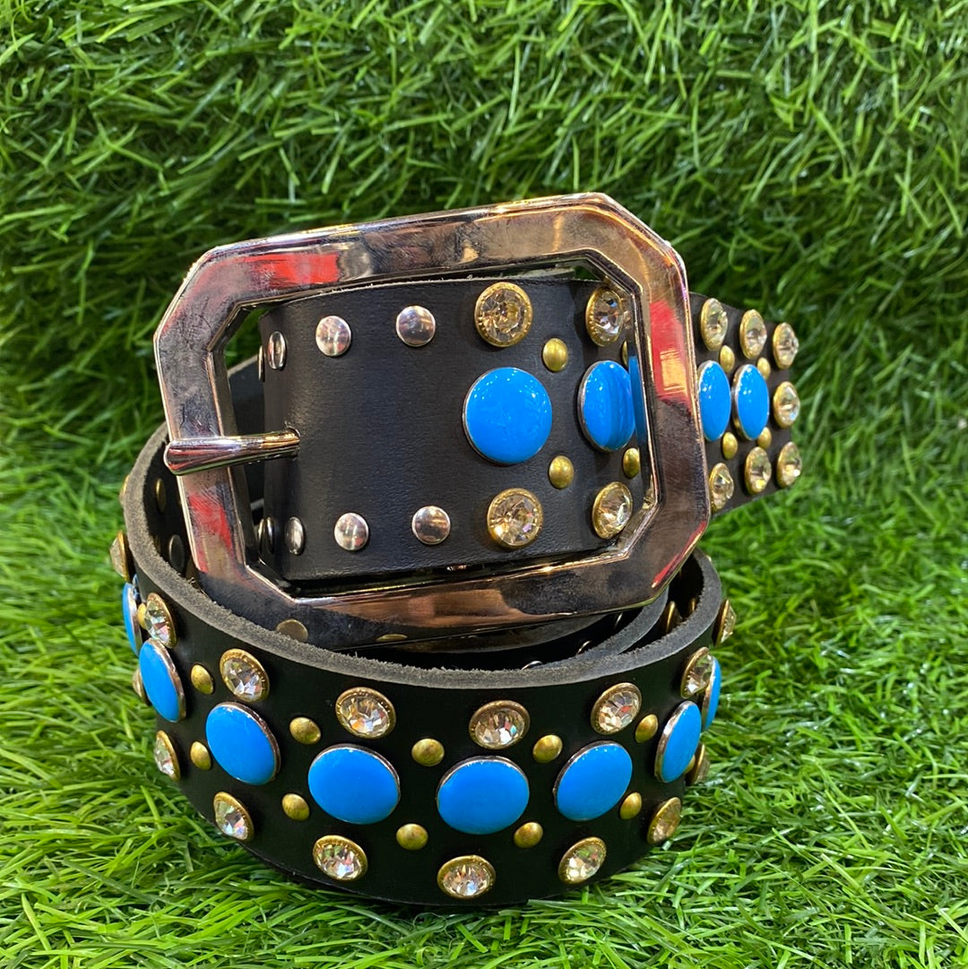 Genuine Leather Hunter Diamond Stud Belts for Men / Unisex 900293