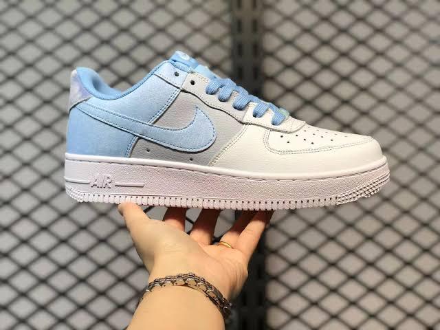 KIN Sky Blue Gray White Dunk Sneaker Shoes Sneakers (Genuine Leather) 553558116 SALE EUR 41