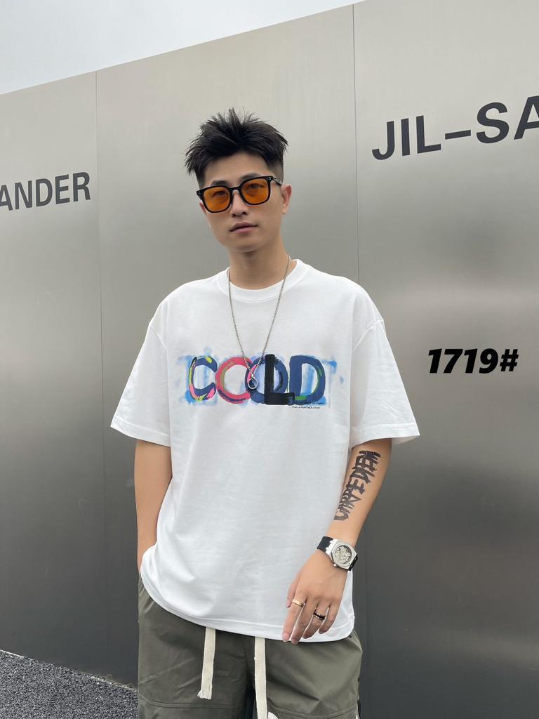 COLD Grey Colour With Front Print Premium Quality Tshirt 1719