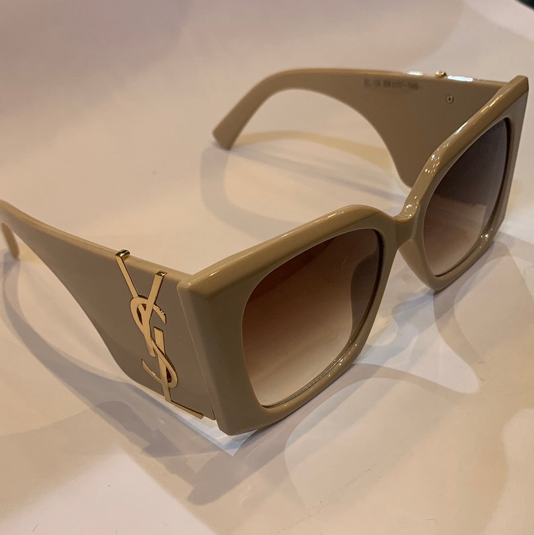 Lsy beige frame brown shade sunglass SL119 68 17-140