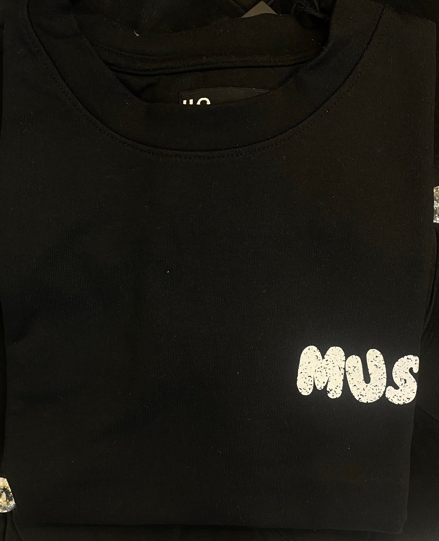 HOPE Black Colour With Music Back Print Drop Shoulder TShirt 108573