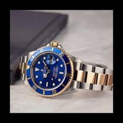 Lor Silver Gold Blue Automatic Chain Watch For Men 400197