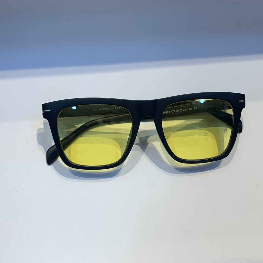 BD Matt Black Frame Yellow Shade Sunglass UM1887C351 20-146