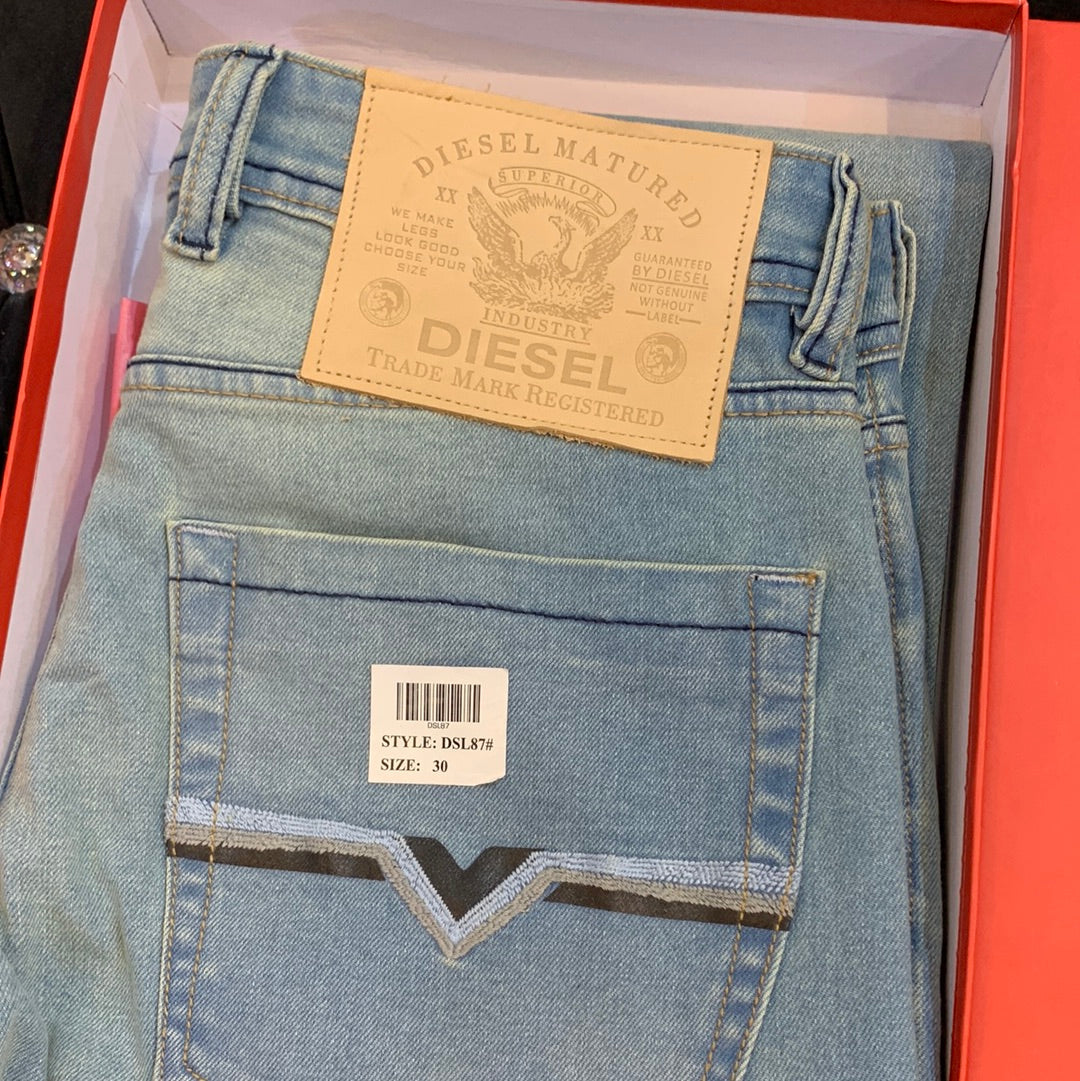 Eid Die is Plane Light Blue Mens Hight Quality Men’s Straight Fit Jeans 32056