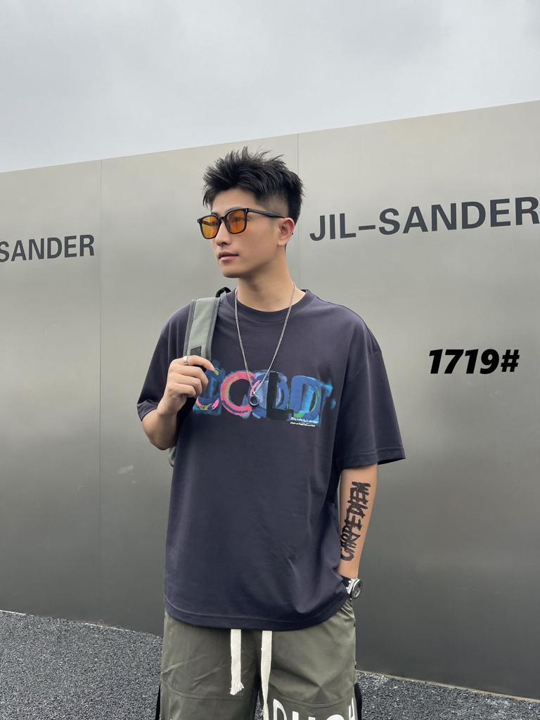 COLD Grey Colour With Front Print Premium Quality Tshirt 1719