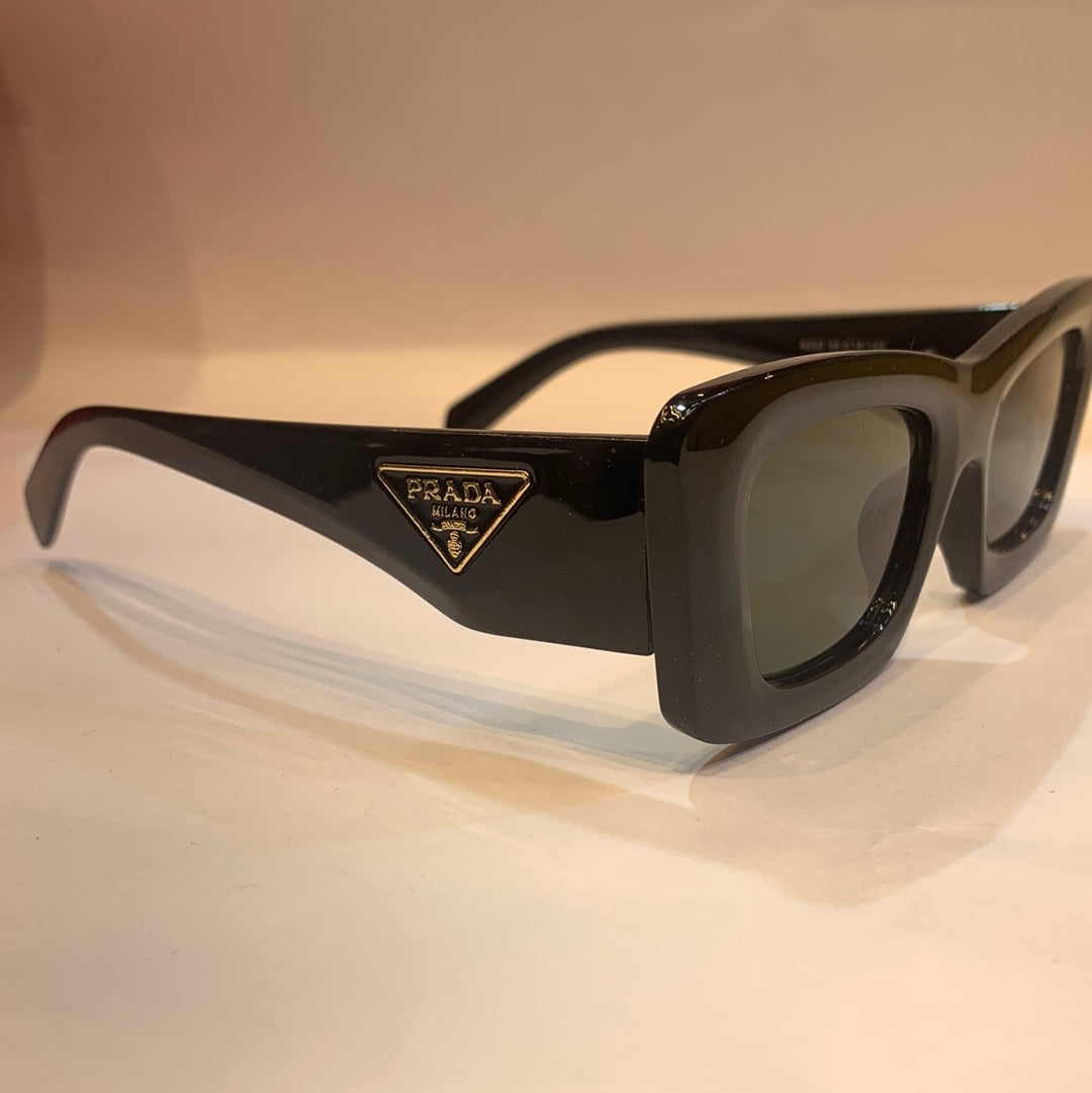ARP Glossy Black Frame Black Shade Unisex Sunglass 8293 56 18-142