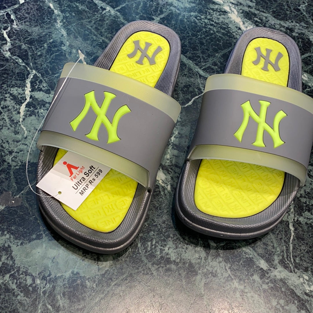 Neon grey slippers