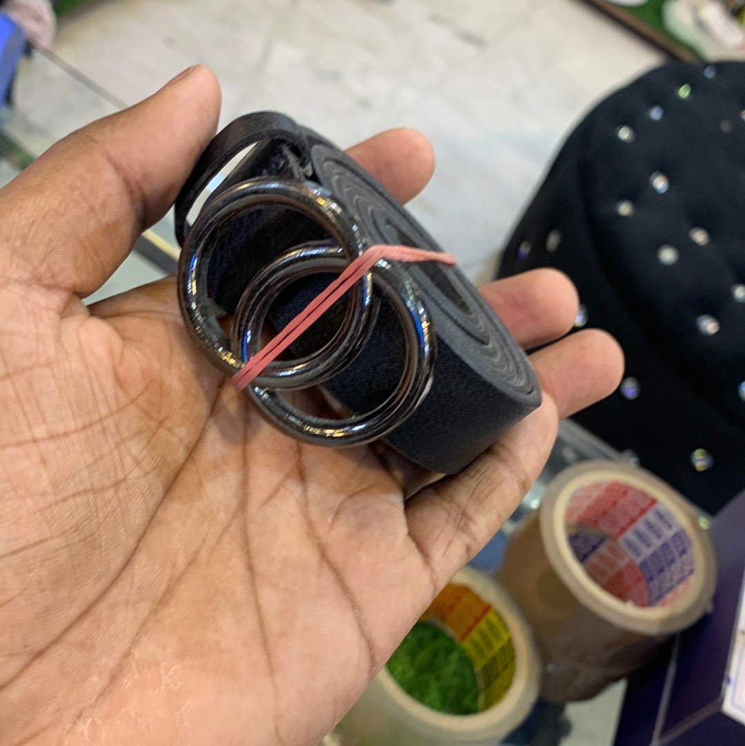 Black Belt With Sliver Buckle Ladies belt 12152