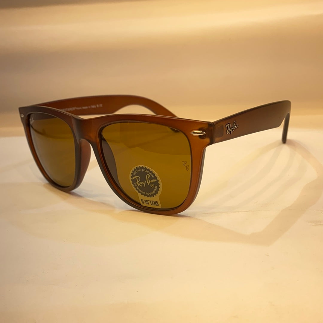 YAR RB Matte Brown Frame Brown Shade Unisex Big Size Sunglasses RB2140 F 902 54 18 3N