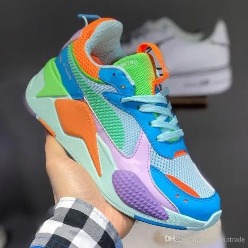 MUP Teal Blue Orange Colour Sports Sneakers Running Shoes 369584