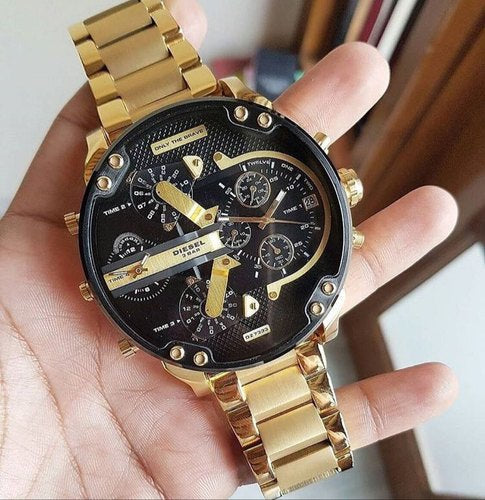 Eid Gold Chain Black Big Dial Heavy Machinery Men watch