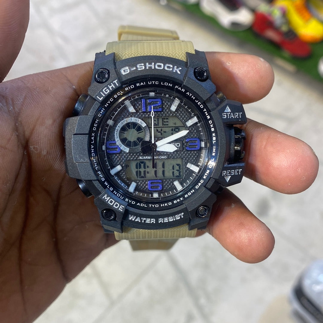 HSG Black Dial Khaki Strap Sport Watch with Original Box 500308