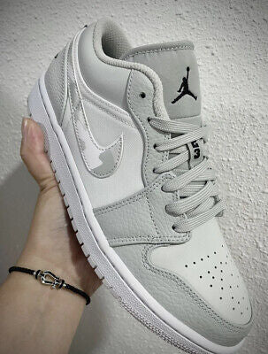 JOR ROJ White Dust Gray Tick Dunk Shoes Sneakers (Genuine Leather) DC9036
