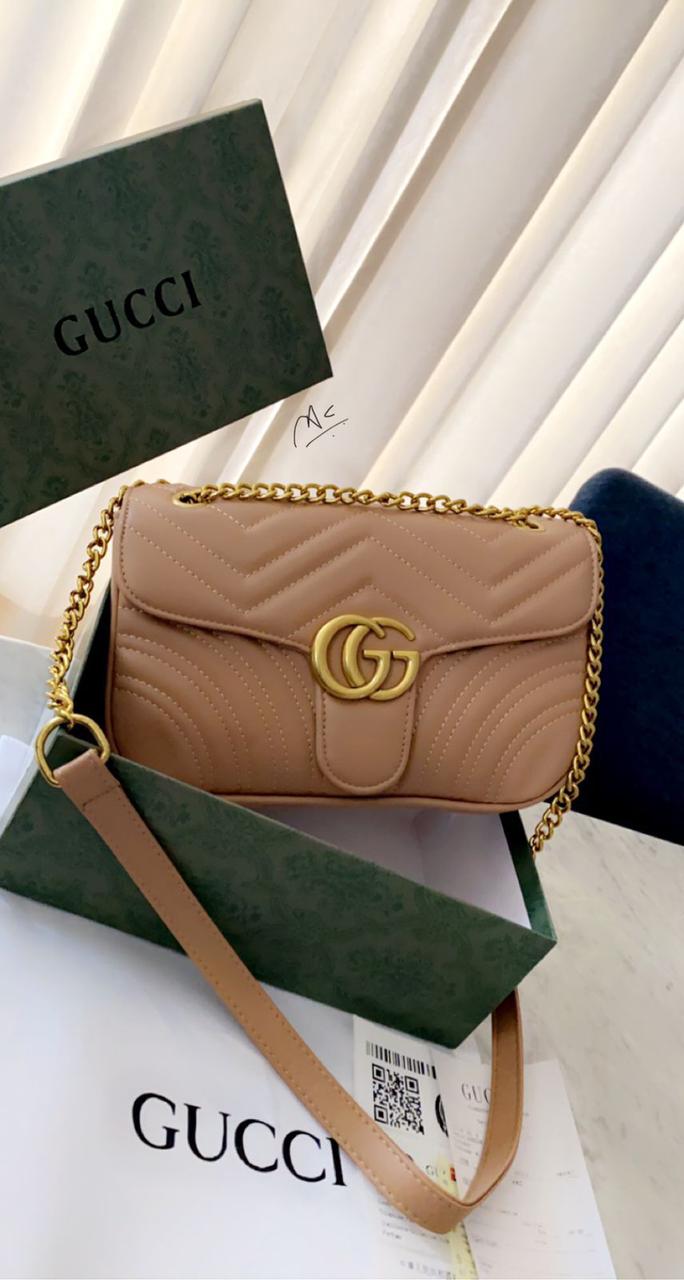 Khakhi Beige Cug Guc Ladies Side Sling Bag Heavy Quality 988#