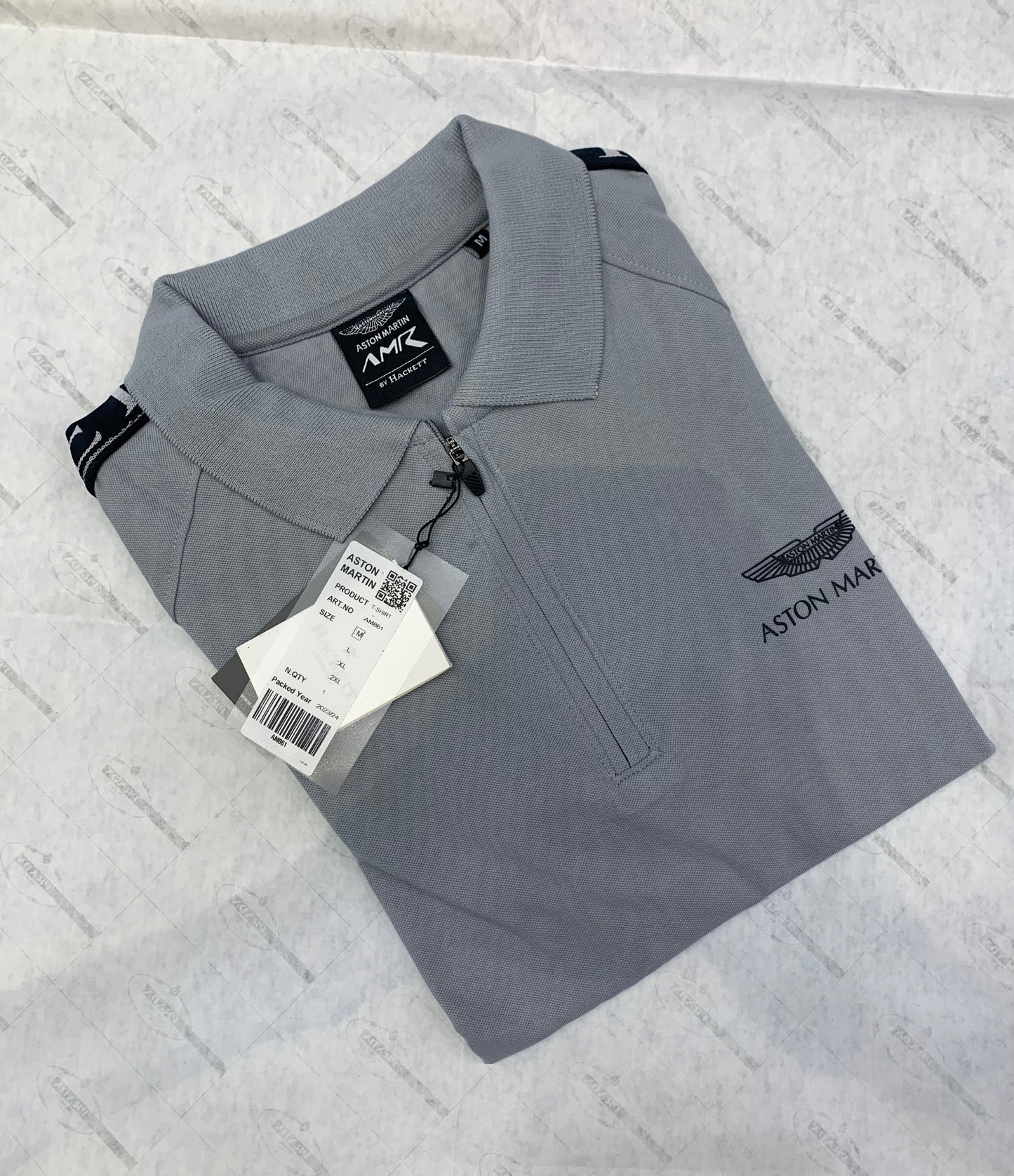 CAH TSA Light Grey Colour With Front Print Premium Quality Collar Tshirt 861005