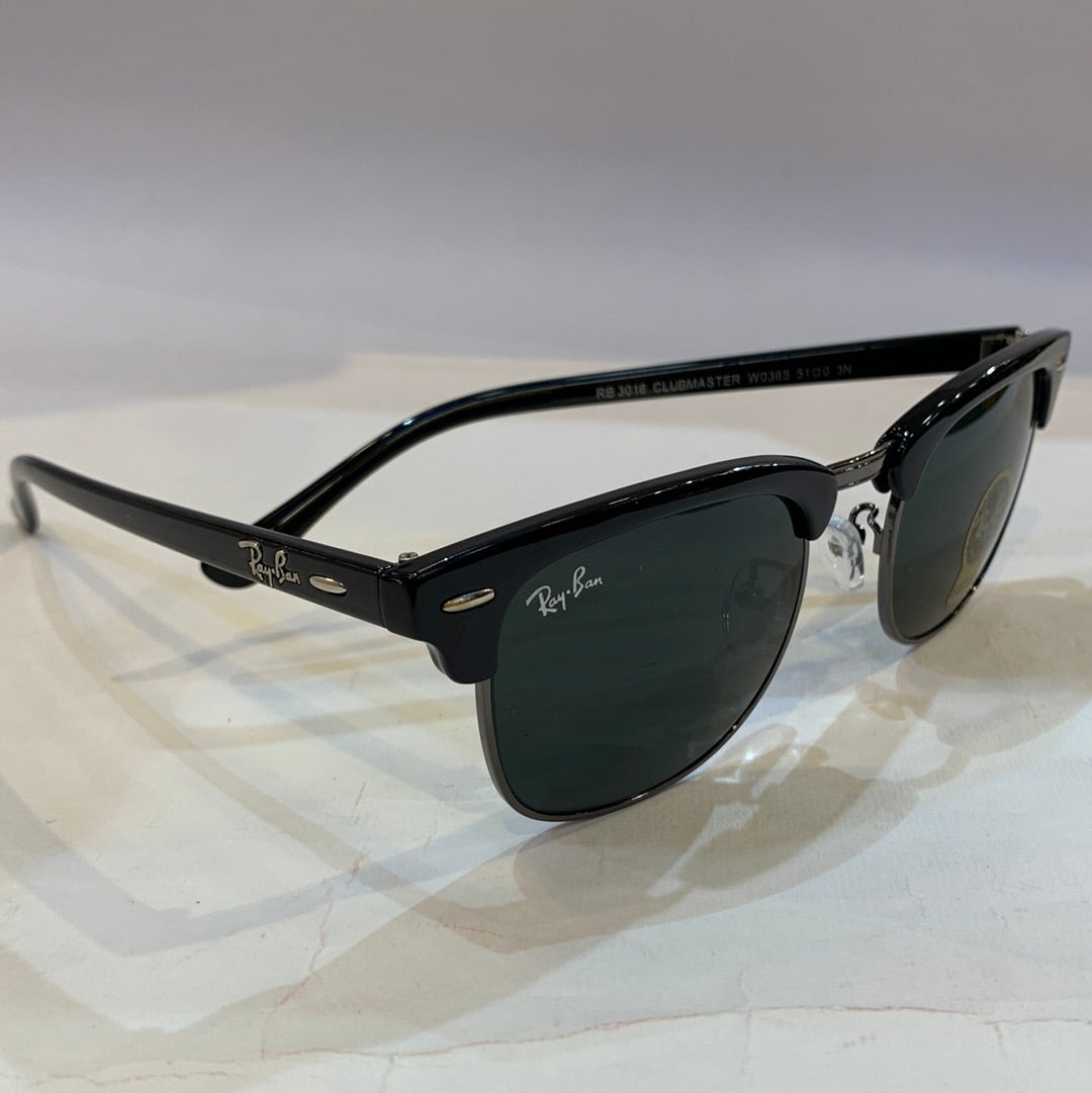 YAR RB Glossy Black Frame Green Shade Unisex Sunglass RB3016 W0366 51 20 3N