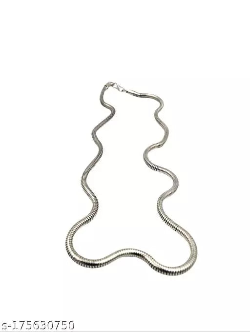 Sliver Stainless Steel Unisex Cobra Heavy Chain Necklace 199906