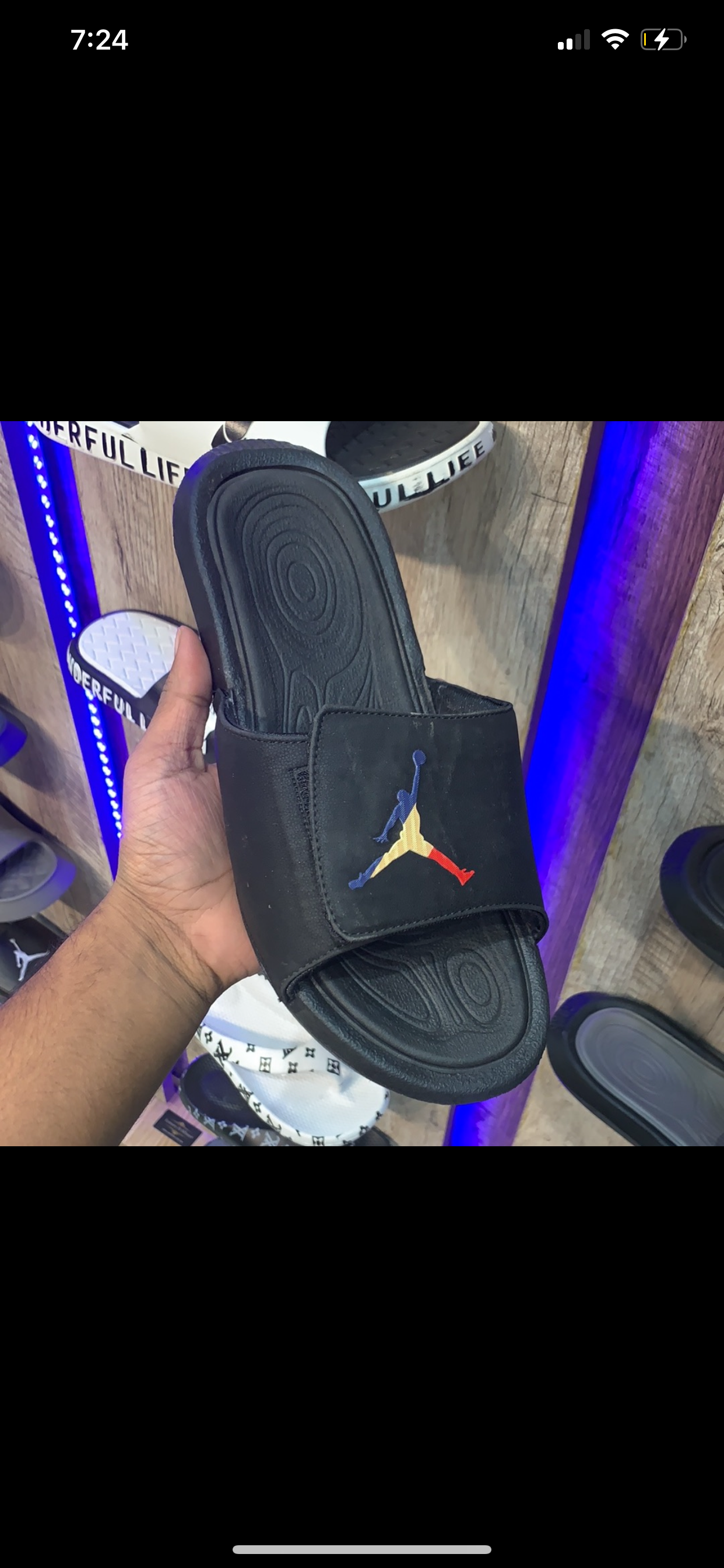 Black Jor Golden Muti Red Blue Colour Velcro Slipper