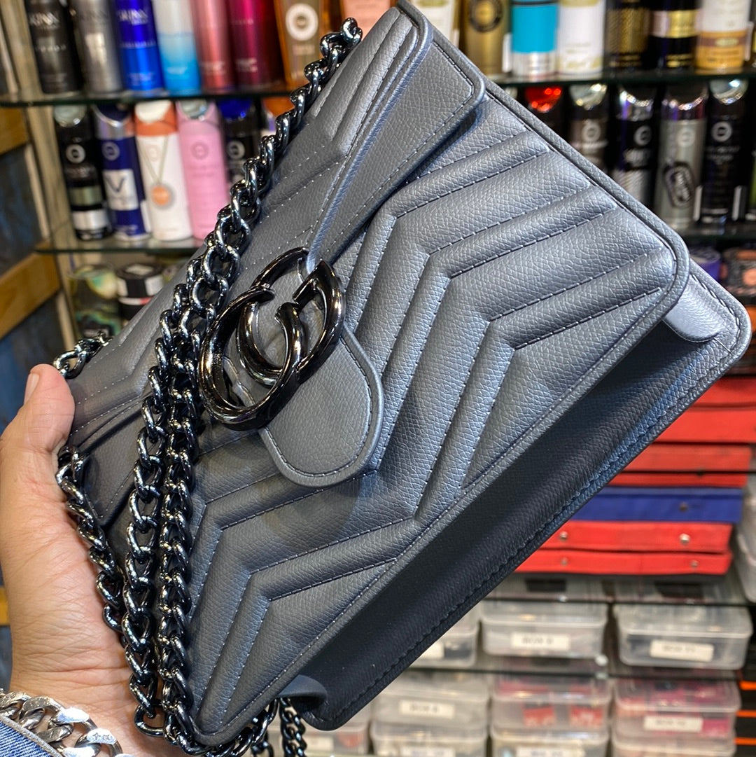 Grey Large Silicone Ladies Side Sling Hand Bag