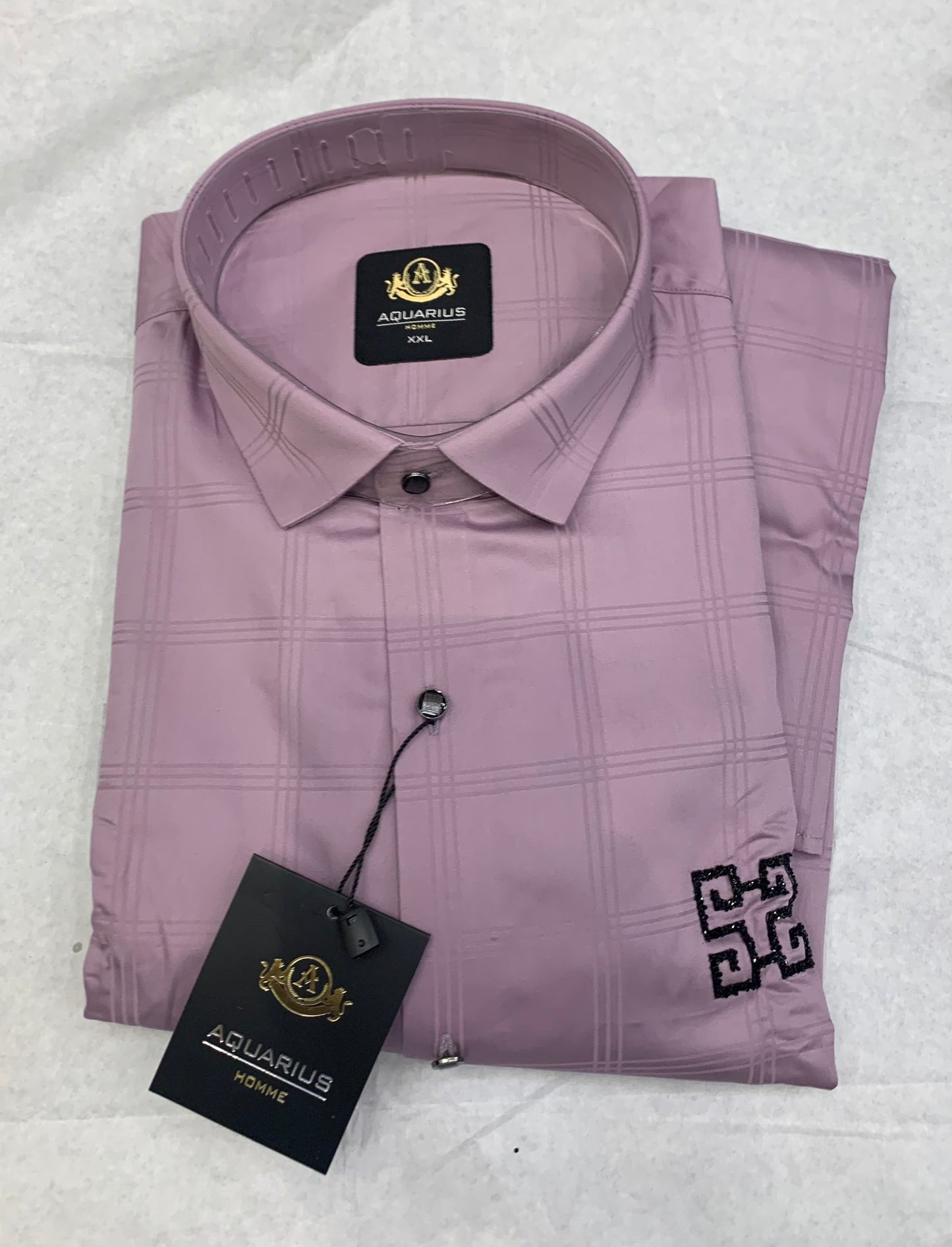 AQUARIUS Pink Color With Line Design Premium Quality Full sleeve Shirt 2235