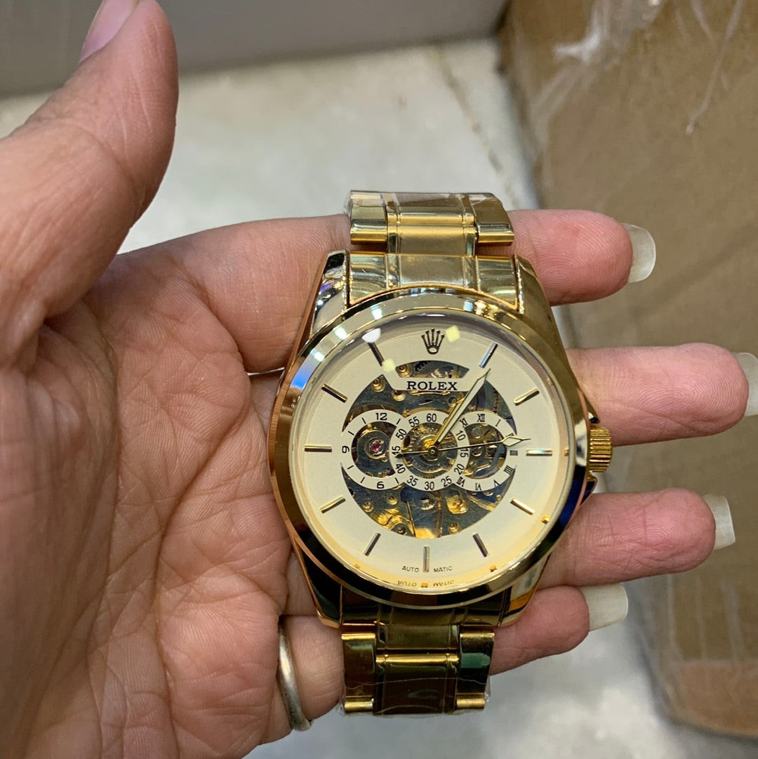 Lor Gold Chain White Dial Automatic Men Watch 901174