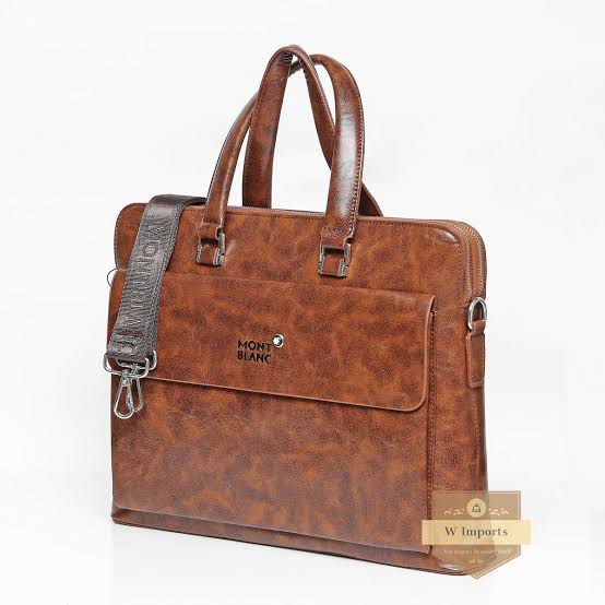 NOM MON Tan Colour With Multiple Zipper Laptop Bag 11074