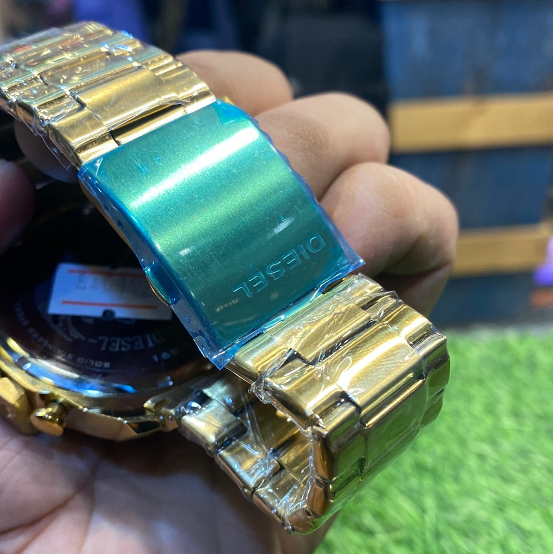 EID Gold Chain Blue Dial heavy Chain Chrono Men Watch 401920
