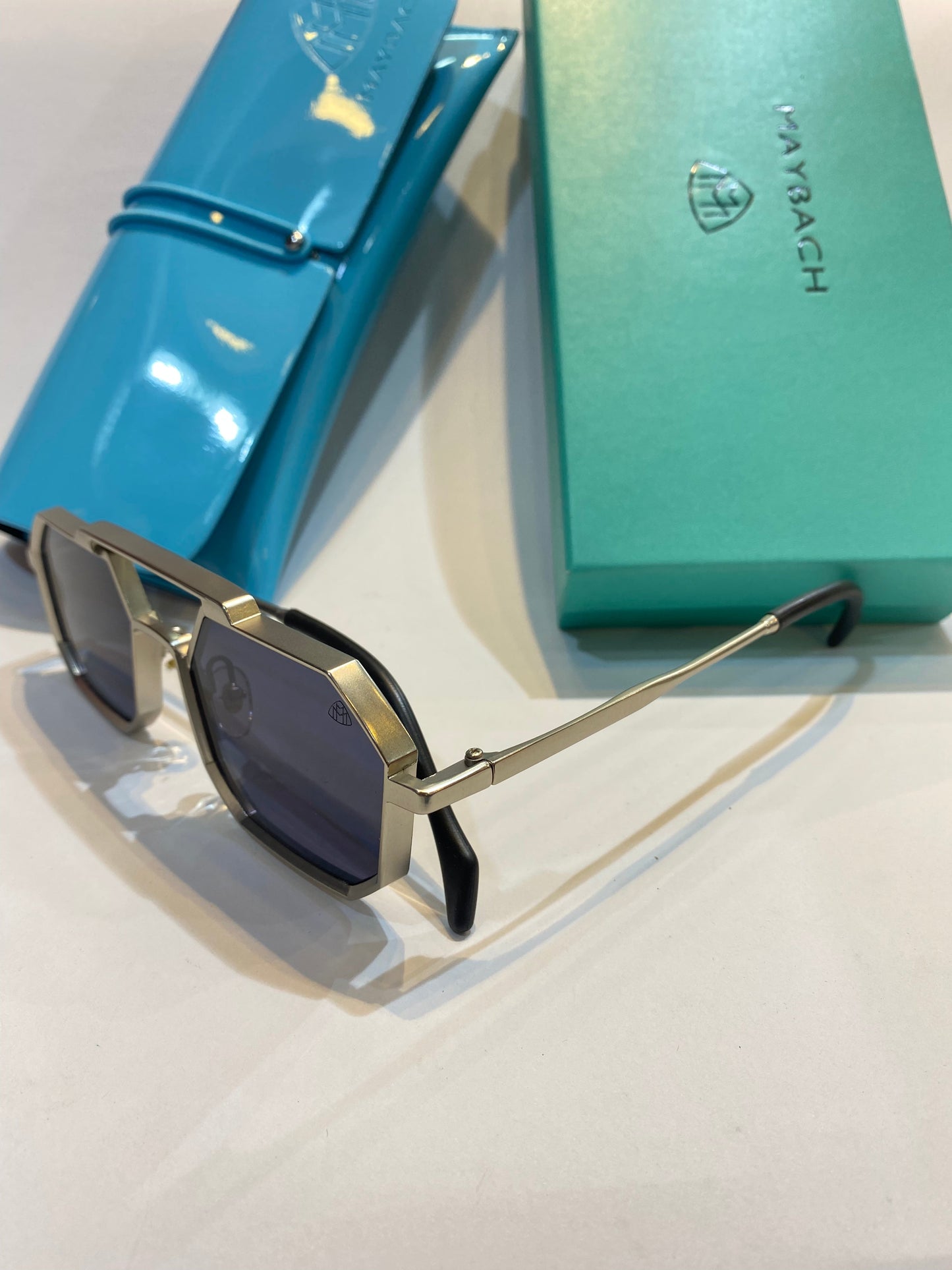 YAM Silver Frame Black Shade Unisex Branded Sunglasses