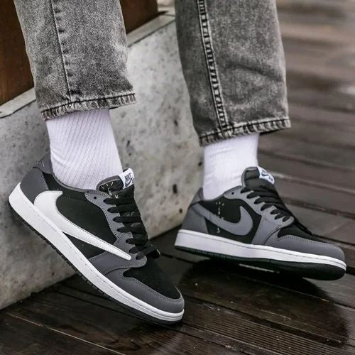 Dark Grey Black White Colour With White Grey Ulta Tick Sneaker Shoes 7866001