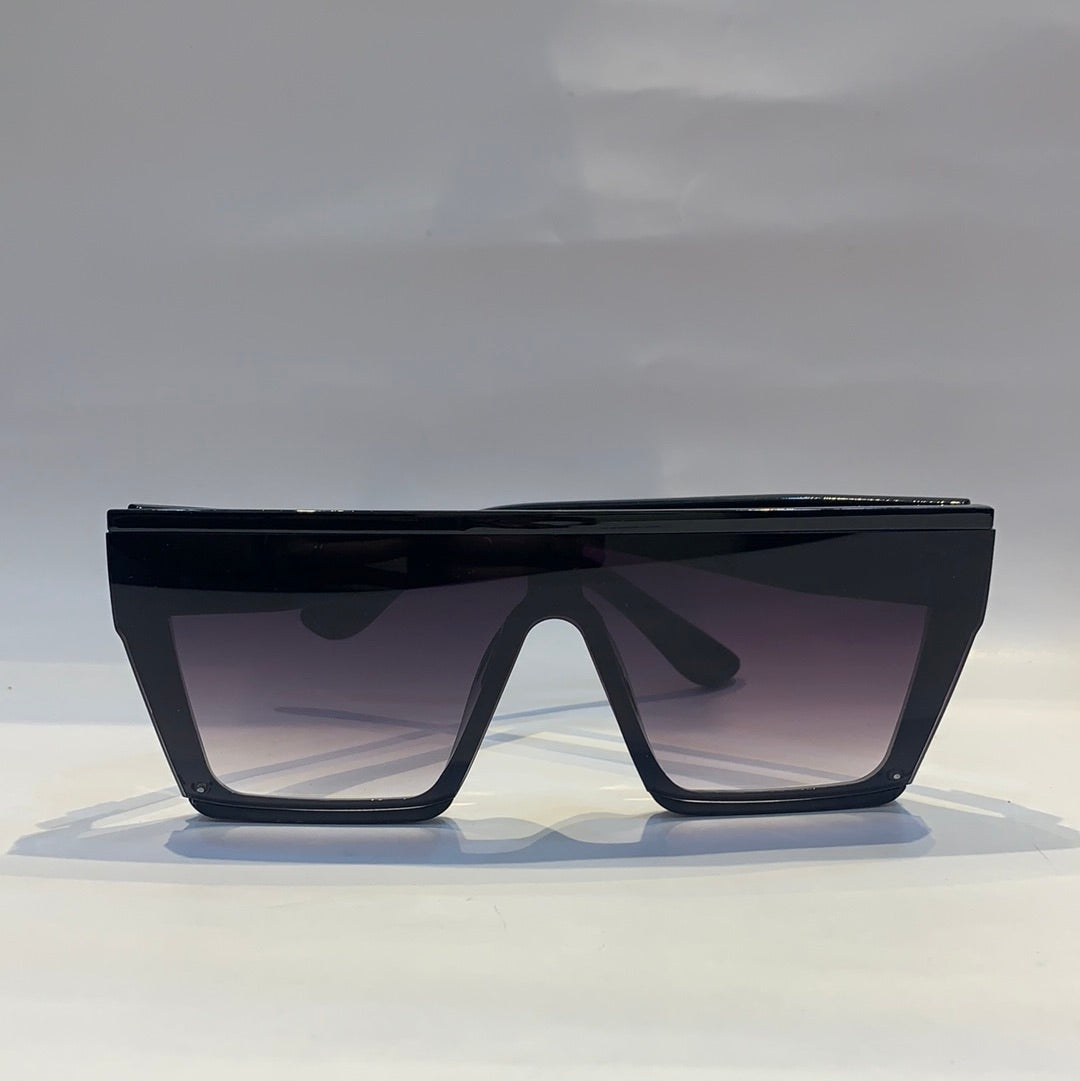 Yve evy Glossy Black Frame black Shade Unisex Sunglass CC245 57 16 145