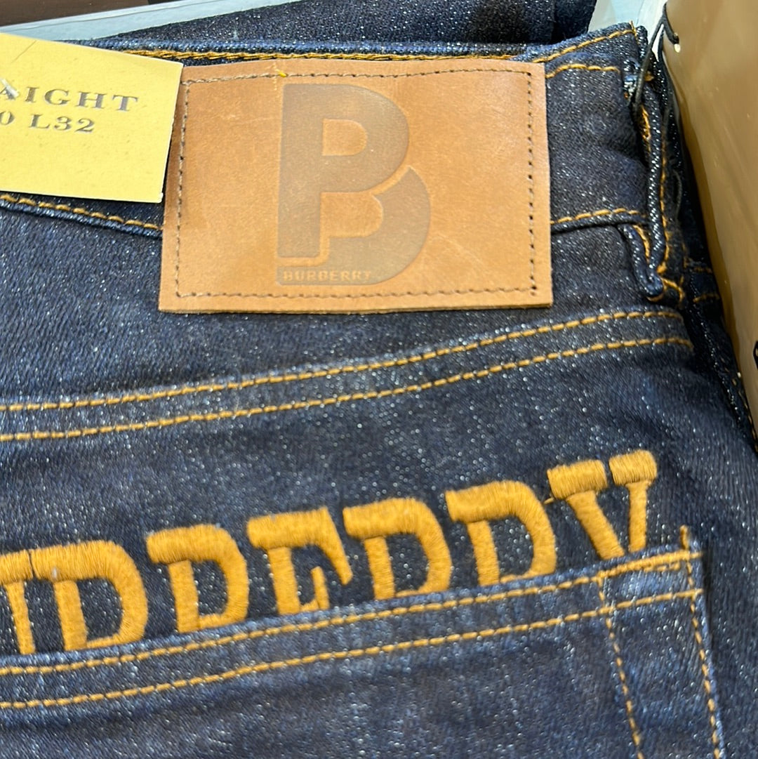 Rub Bur Navy Blue Mens Hight Quality Men’s Straight Jeans 67085