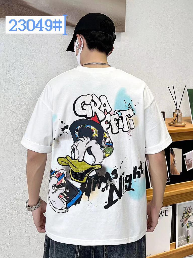 Gra Ffiti White Colour With Front Back Printed Premium Quality Tshirt 23049