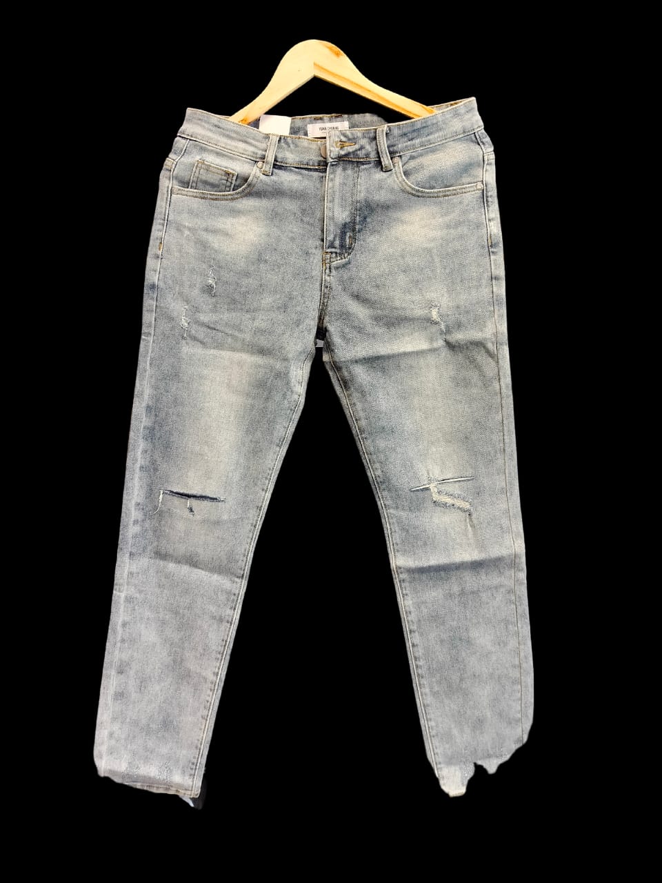 YC JEANS Blue Faded With Ripped Slim Fit Jeans 9092